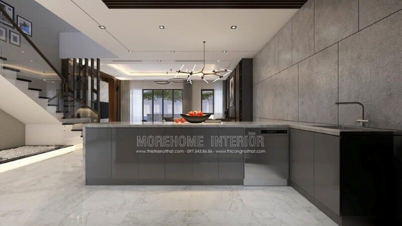 Xu hướng trang trí nội thất bàn đảo bếp tách riêng với phòng bếp là một sự mới lạ nhưng cũng rất tiện nghi và khoa học, vừa phù hợp với nhiều không gian hiện đại như nhà phố biệt thự.